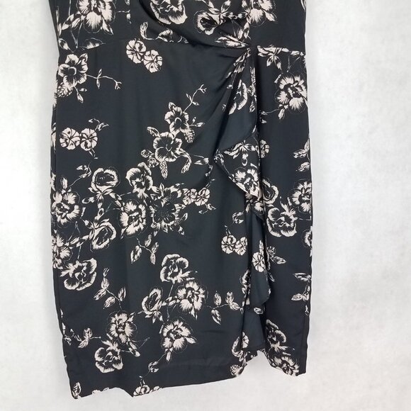 NEW Banana Republic Size 4 Floral Shift Dress in Black and Ivory Floral $110 - Picture 3 of 10